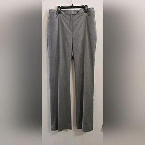 Nwt Calvin Klein Womens Gray  Pinstripe Flat Front Dress Pants
